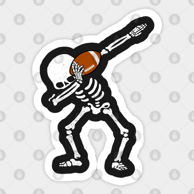 Halloween Dabbing Skeleton FOOTBALL T-Shirt Dab Soccer Ball Sticker by vo_maria